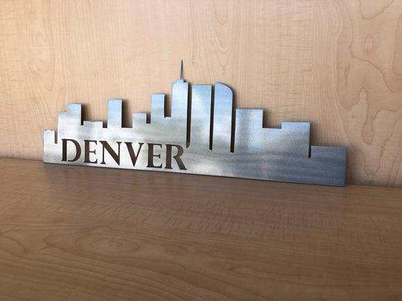 Denver Skyline Metal Wall Art with Powder Coat