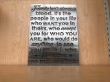 Family Inspirational Quote Metal Wall Art