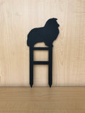 Sheltie Dog Metal Yard Stake