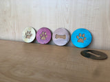Dog Paw or Bone 4" Steel & Cork Coaster