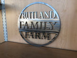 Personalized Family Farm Last Name Metal Wall Art