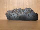 Organ Mountains Metal Wall Art with Powder Coat, New Mexico Mountain Range