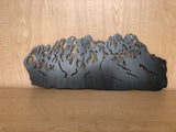 Organ Mountains Metal Wall Art with Powder Coat, New Mexico Mountain Range