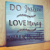 Act Justly Metal Wall Art