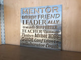 Mentor Teacher Metal Wall Art
