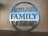 Personalized Family Farm Last Name Metal Wall Art