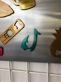 Fish Hook Bottle Opener with Powder Coat, Handmade, Magnetic or Keychain