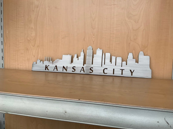 Kansas City Skyline Metal Wall Art with Powder Coat