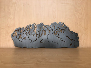 Organ Mountains Metal Wall Art with Powder Coat, New Mexico Mountain Range