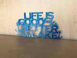 Life is Better at the Lake Personalized Metal Wall Art