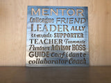 Mentor Teacher Metal Wall Art