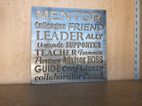 Mentor Teacher Metal Wall Art