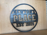 Personalized Family Farm Last Name Metal Wall Art