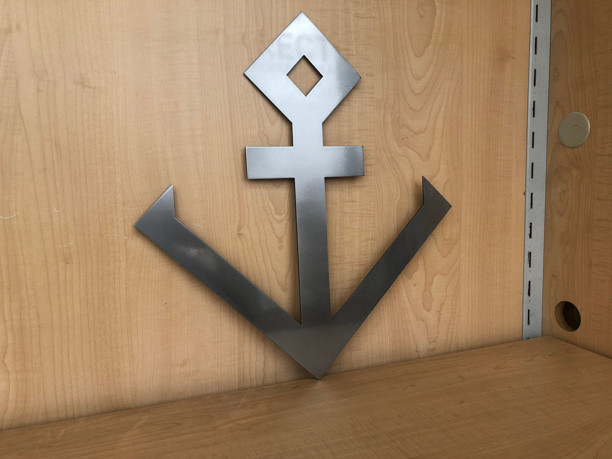Modern Anchor Wall Door Metal Art, Choose Any Powder Coat Color