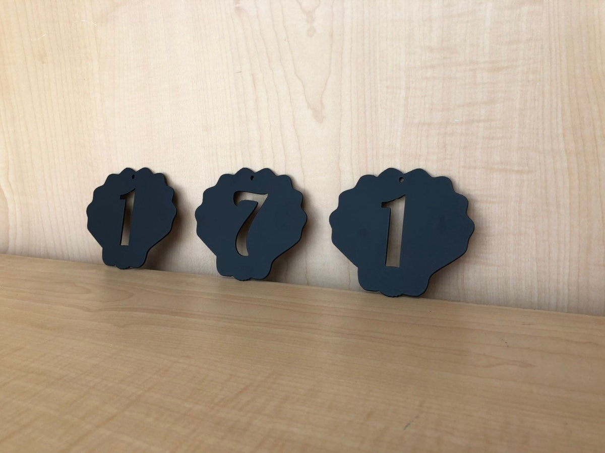 Sea Scallop Shell Address House Numbers | Good Vibes Metal – GoodVibesMetal