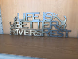 Life is Better at the Lake Personalized Metal Wall Art