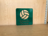 Personalized Metal Volleyball Wall Art with Name, Choose Your Powder Coat Color