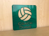 Personalized Metal Volleyball Wall Art with Name, Choose Your Powder Coat Color