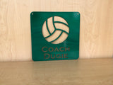 Personalized Metal Volleyball Wall Art with Name, Choose Your Powder Coat Color