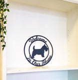 Welcome to our Home Scottish Terrier Dog Metal Wall Art