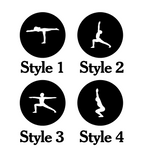 Yoga Pose Steel & Cork Coaster | Zen Gift for Friend or Instructor